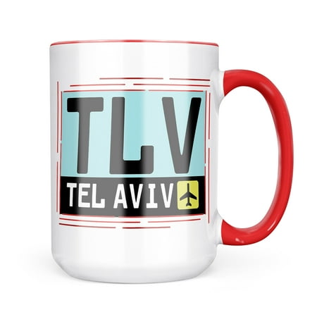 

Neonblond Airport code TLV / Tel Aviv country: Israel Mug gift for Coffee Tea lovers