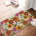 thumbnail image 2 of Welcome Doormat 70s Vintage Floral Door Mat with Non-Slip Backing Indoor Outdoor Welcome B Door Mat for Entryway Porch Spring Summer Housewarming Gift 17x30INCH, 2 of 6