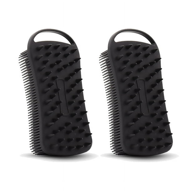 Cepillo de baño cuadrado de doble cara 2PCS - Negro MFZFUKR CPB-DE-LYY130-2