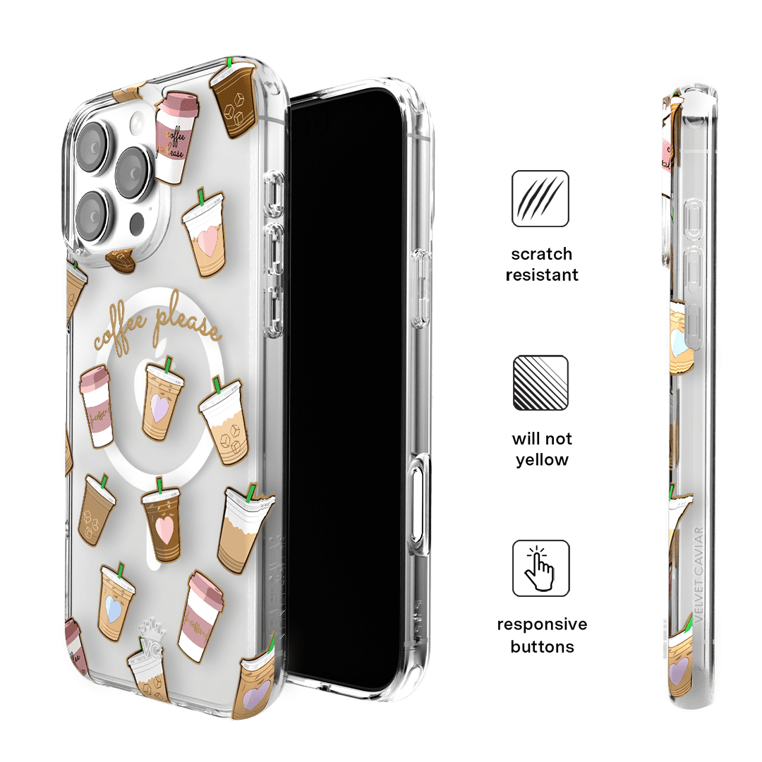 VELVET CAVIAR for iPhone 16 Pro Max Case Coffee - Compatible with MagSafe - Clear Protective Phone Cases for Women