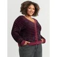 thumbnail image 2 of Jessica Simpson Women's Plus Dionne Eyelash Cardigan, Sizes 0X-4X, 2 of 6