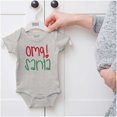 thumbnail image 5 of Cute Christmas OMG Santa Claus Bodysuit Jumper Girls Infant Baby Brisco Brands 12M, 5 of 6
