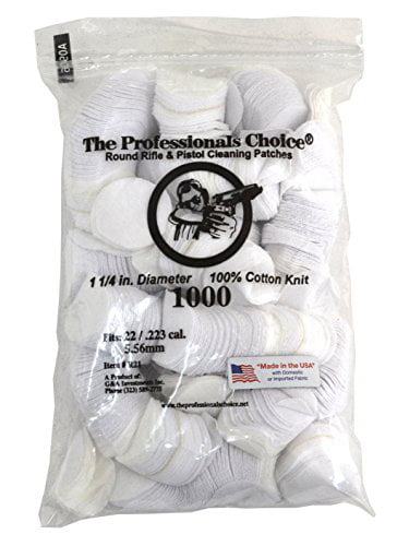 1000 Cleaning Patches .22-6mm Bulk Pack Bag Cotton Rifle Clean Gun Calibre Cals 