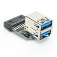 thumbnail image 3 of PI Nto Port US Adapter Converter,19PIN to 2-Port USB Computer PIN Header US Adapter Converter Extended Durability, 3 of 7