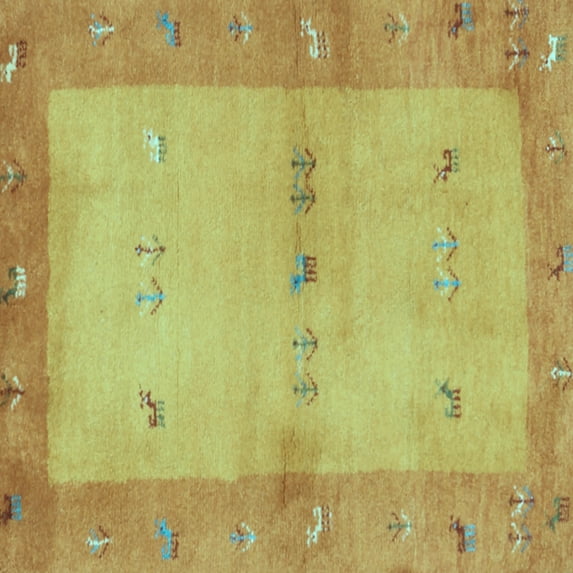 Ahgly Company Indoor Square Oriental Light Blue Traditional Area Rugs, 4' Square