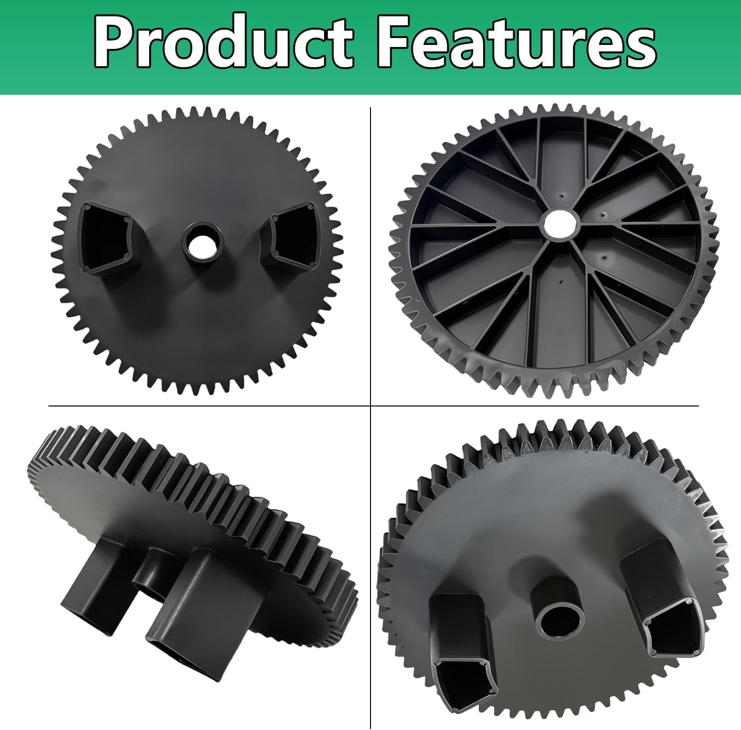 2 Packs R-2280 42-In John D-eere Brinly-Hardy STS Lawn Sweeper 60-Tooth Gears