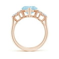 thumbnail image 2 of ANGARA Natural Heart-Shaped 1.8 ct Aquamarine Engagement Ring with Diamonds in 14K Rose Gold for Women (Size-9mm) | March Birthstone, Anniversary, Jewelry Gift for Women | Natural Aquamarine Ring, 2 of 9