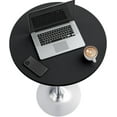 thumbnail image 2 of XPOPR Bistro Pub Table Round Bar Height Cocktail Table Metal Base MDF Top Obsidian 23.8-Inch Top, 39.5-Inch Height (1, Black-2), 2 of 8