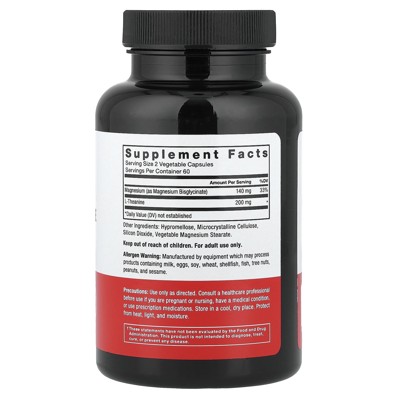 Force Factor Magnesium + L-Theanine, 120 Vegetable Capsules