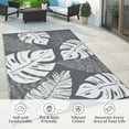 thumbnail image 1 of Reversible Patio Mat – Waterproof Plastic Straw – Tropics Palm Leaves Design – RV, Deck, Balcony, Porch & Beach – Modern Camping Outdoor Rug, 1 of 7