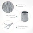 thumbnail image 2 of Uxcell 22 Yards Soft Twisted Rope Trim, 8mm/0.31" Silver Gray Polyester Twisted Silk Rope Cord for DIY Craft, 2 of 2