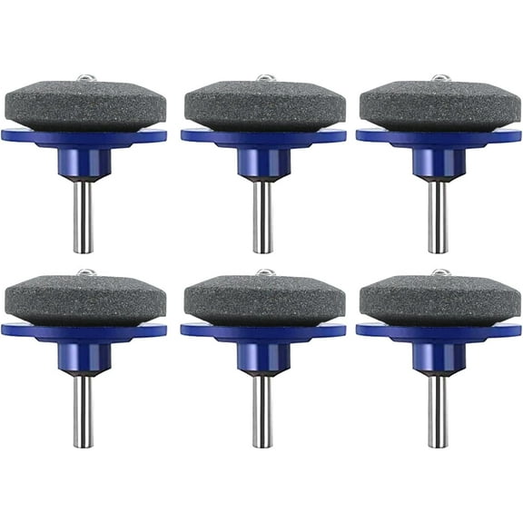 Lawn Mower Blade Sharpener,Lawn Mowers Lawnmower Blade Sharpener Tool Kit Garden Industrial Tool Blade Sharpener for Power Hand Drill and Lawn Mower Blade Balancer(6PCS)