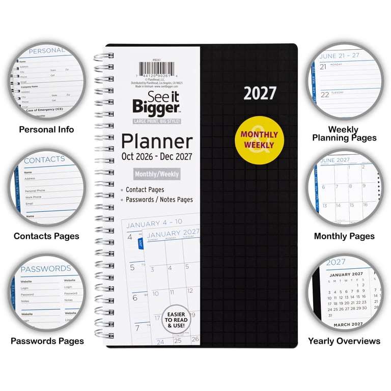 See It Bigger 15-Month Planner, 5.5x8.75 Inches photo 2