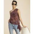 thumbnail image 5 of Moomaya Sleeveless Single Shoulder Asymmetric Printed Top - Women's Stylish Top, 5 of 9