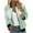 Green, variant on PVCS Women's Casual Jackets Clearance Zipper Bomber Jackets Color Block Lightweight Outerwear Windbreaker with Pocket 2XL