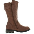 thumbnail image 2 of Link Kids Girls Mango21 Dual Buckle/Zipper Quilted Mid Calf Motorcycle Boots, 2 of 4
