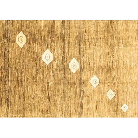 Ahgly Company Indoor Rectangle Abstract Brown Contemporary Area Rugs, 2' x 3'