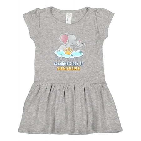 

Inktastic Grandma s Ray Of Sunshine Cute Elephants Rainclouds and Sun Girls Toddler Dress