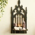 thumbnail image 6 of Gothic Styles Black Wood Wall Mounted Shelf Throne Design Decorative Storage Rack Floating Organizers For Home Decors, 6 of 8