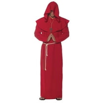 Underwraps Mens Red Monk Robe Costume - One Size Fits Most