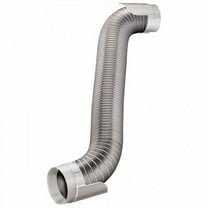 Deflecto Easy Connecting Dryer Vent Hook Up Kit, Flexible Semi-Rigid Aluminum Duct, 4" x 8' (HUPK8WA/4)