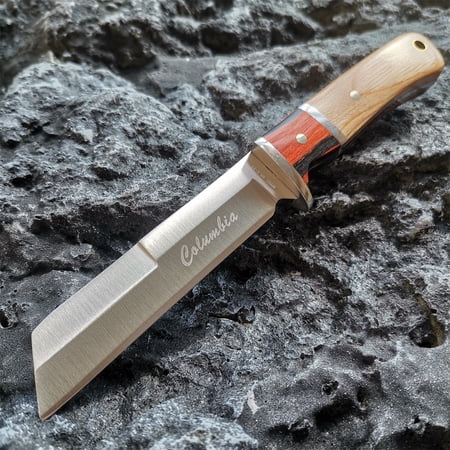 Outdoor Straight Knife Stainless Steel Blade Knife Single Action Tactical Pocket Fixed Blade Roast Meat Knife Fruit Knife Edc