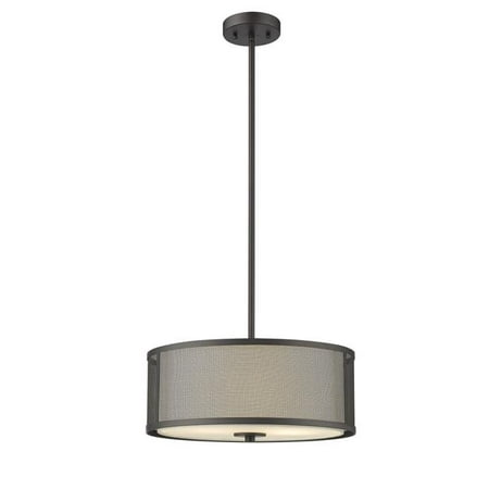 

Juliana Transitional 3 Light Rubbed Bronze Ceiling Pendant - 16 in.