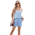 thumbnail image 2 of Conjunto Casual de Verano para Mujer, 2 Piezas, Azul , Talla S, 2 of 10
