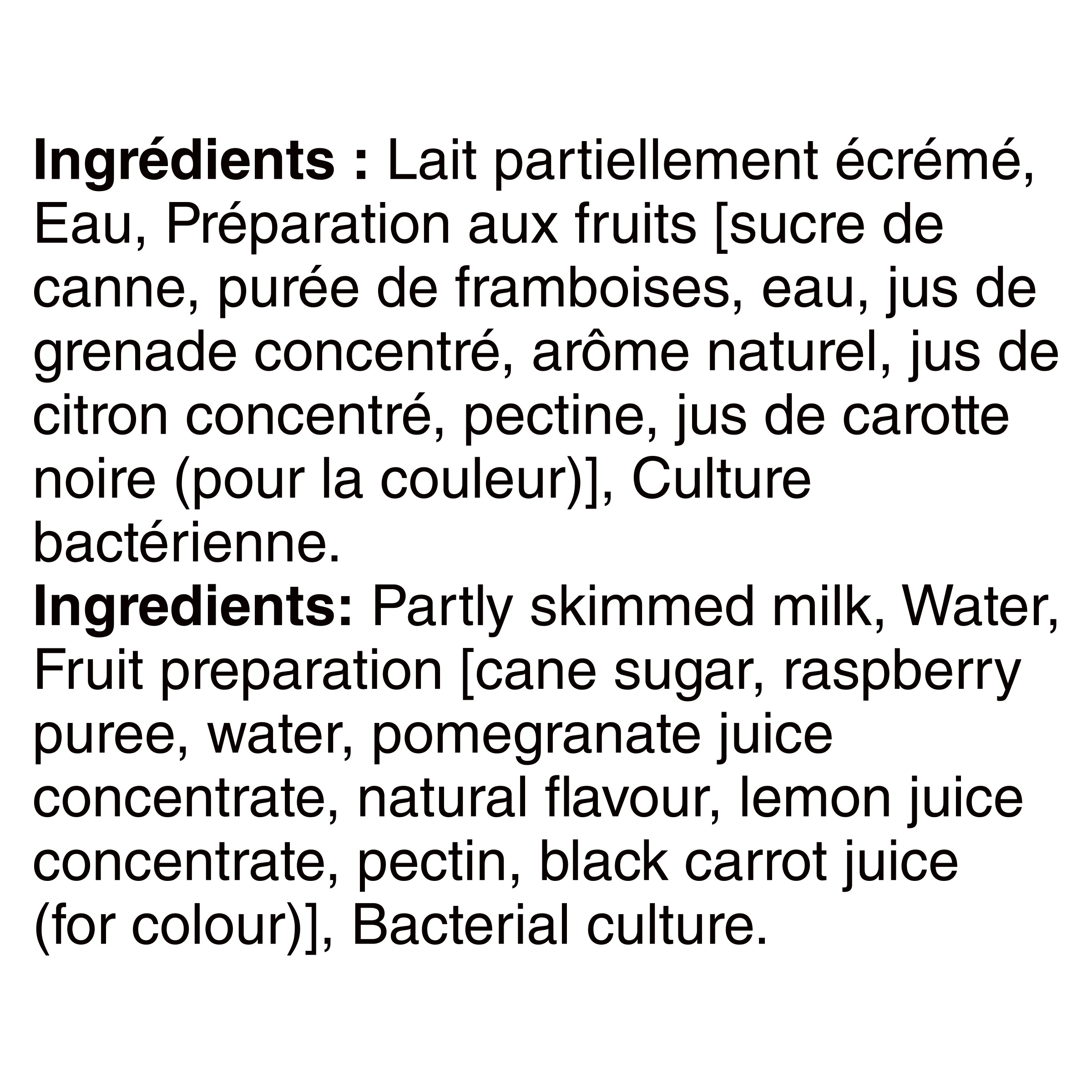 Yogourt à boire Liberté Classique 1,5 %, framboise-grenade, boisson au yogourt, 1 L