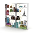 thumbnail image 5 of Modern Wood Frame Etagere Bookcase, 6 Shelves, White/Yellow, 5 of 8