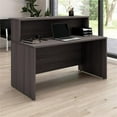 thumbnail image 3 of Arrive 60W x 30D Reception Desk with Shelf in Storm Gray - Engineered Wood, 3 of 10