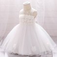 thumbnail image 3 of Kiijoy Girls Flower Lace Sleeveless Party Dress Wedding Princess Dress Pageant Gown, Sizes 0-24M, 3 of 4