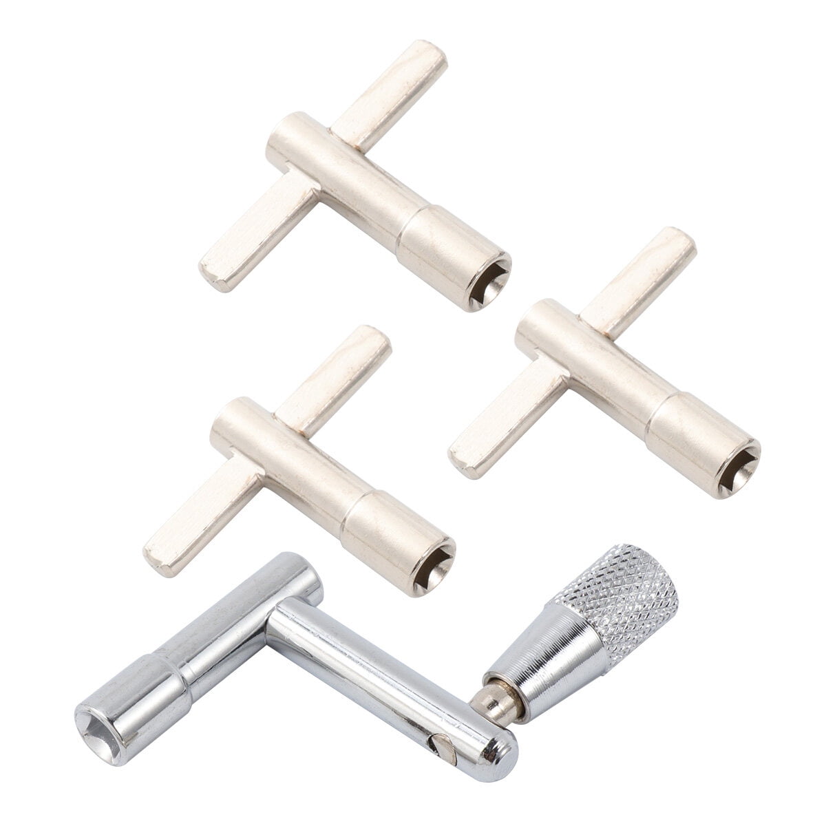 HONMEET 4Pcs Fast Loading Drum Tuning Keys Assorted Colors Lightweight Metal Construction for Musical Instruments