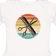 thumbnail image 4 of Inktastic Hair Stylist Barber Retro Sunset Boys or Girls Long Sleeve Baby Bodysuit, 4 of 5