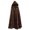 Brown, variant on FUZHIQ Renaissance Hooded Cloak Velvet Cape with Hood Men Women Capelet for Halloween