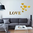 thumbnail image 2 of Under 10 Wall stickers Acrylic Love Mirror Sticker Bedroom Living Room Removable Wall Sticker, 2 of 4