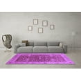 thumbnail image 3 of Ahgly Company Indoor Square Oriental Purple Industrial Area Rugs, 3' Square, 3 of 4