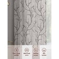 thumbnail image 6 of Black Grey Branches Sheer Curtains 84 Inch Length 2 Panels Set - Light Filtering Window Treatments, Vintage Art Farmhouse Rod Pocket Semi Curtains for Living Room/Bedroom/Kitchen Décor, 104"W x 84"L, 6 of 7