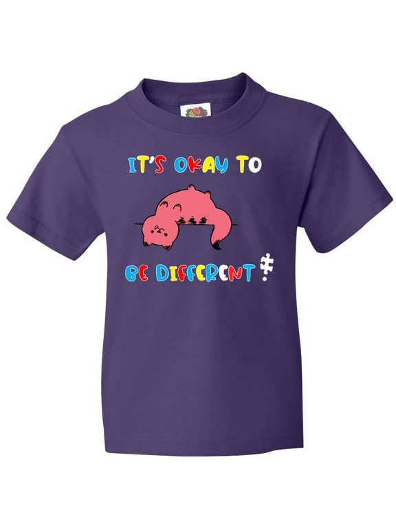 Autism Awareness It's Okay to Be Different! Silly Cat Youth T-Shirt