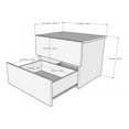 thumbnail image 4 of Atlin Designs Modern Engineered Wood 3 Piece Queen Size Bedroom Set in White, 4 of 8
