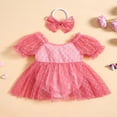 thumbnail image 2 of Joli Body en Tulle à Imprimé Cœur pour Bébé Fille avec Bandeau, 2 of 9
