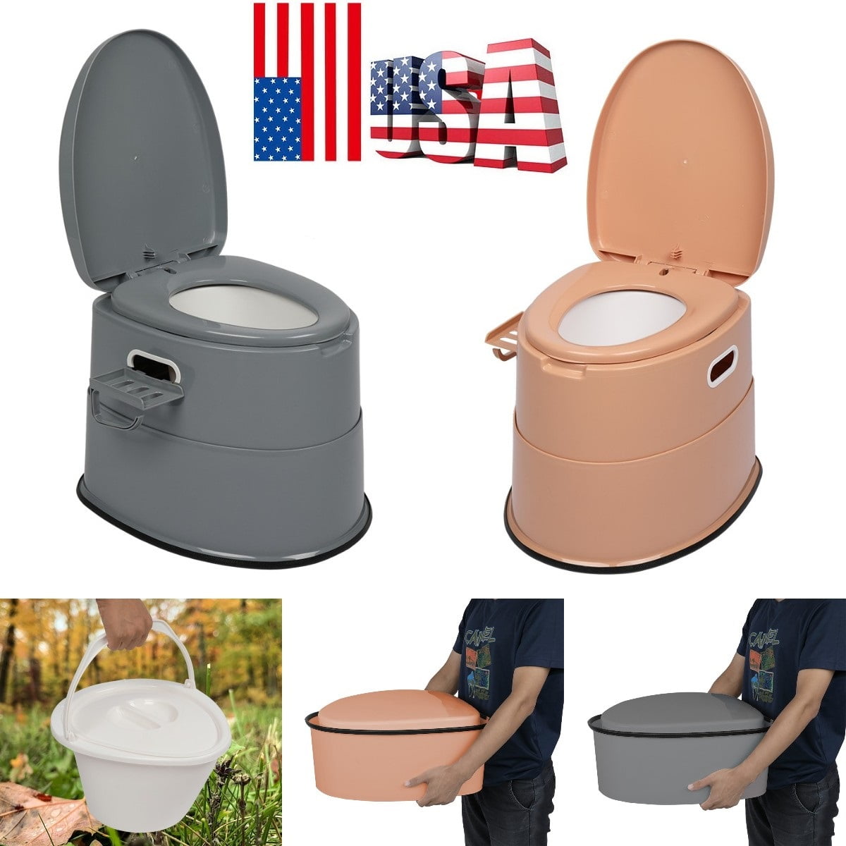 Goorabbit Portable Toilet,Portable Toilet Camping Toilet Outdoor ...