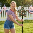 thumbnail image 3 of 22" Artificial Star Shaped Topiary Trees, Artificial Outdoor Star Stake Decor Set, Five-Pointed Topiary Ball Plants with Ground Pegs for Yard , Patriotic Independence Day and Easter Decorations B, 3 of 7