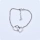 thumbnail image 2 of Fiudx Tobillera de Corazón, Elegante Pulsera de Aleación, Elegante Diseño de Doble Cadena, Ideal para Joyero de Tu Niña, Estilo Playero Sexy, para Uso Diario, Ideal para Coleccionistas, Talla Ajustab, 2 of 2