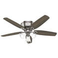 thumbnail image 6 of Hunter 52 inch Indoor Ceiling Fan with LED Lights - Ceiling Fan with Pull Chain, For Bedroom, Living Room, or Kitchen, Low Profile Mount, No Remote, 5 Blades - Builder 51112, Brushed Nickel, 6 of 17