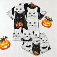 thumbnail image 6 of MEZZALL Girls Halloween Pajama Sets With Sleepwear Two Piece Cozy Short Sleeve Lapel Button Shirts Blouse Tops With Shorts For Toddler Kids Nightwear, 6 of 6