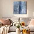 thumbnail image 5 of Canvas Wall Art Blue Abstract Canvas Art Print Vintage Graffiti Pictures Wall Decor for Living Room Bedroom Artwork Decorations Stretched Framed Ready to Hang 12"x12", 5 of 8
