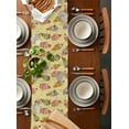 thumbnail image 4 of Table Runner Dresser Scarves 108 Inch Long, Summer Ice-cream Seamless Cake Linen Dining Table Runners Cherries Sweet Dessert Tabletop Scarf for Wedding Holiday Party Kitchen, 4 of 7