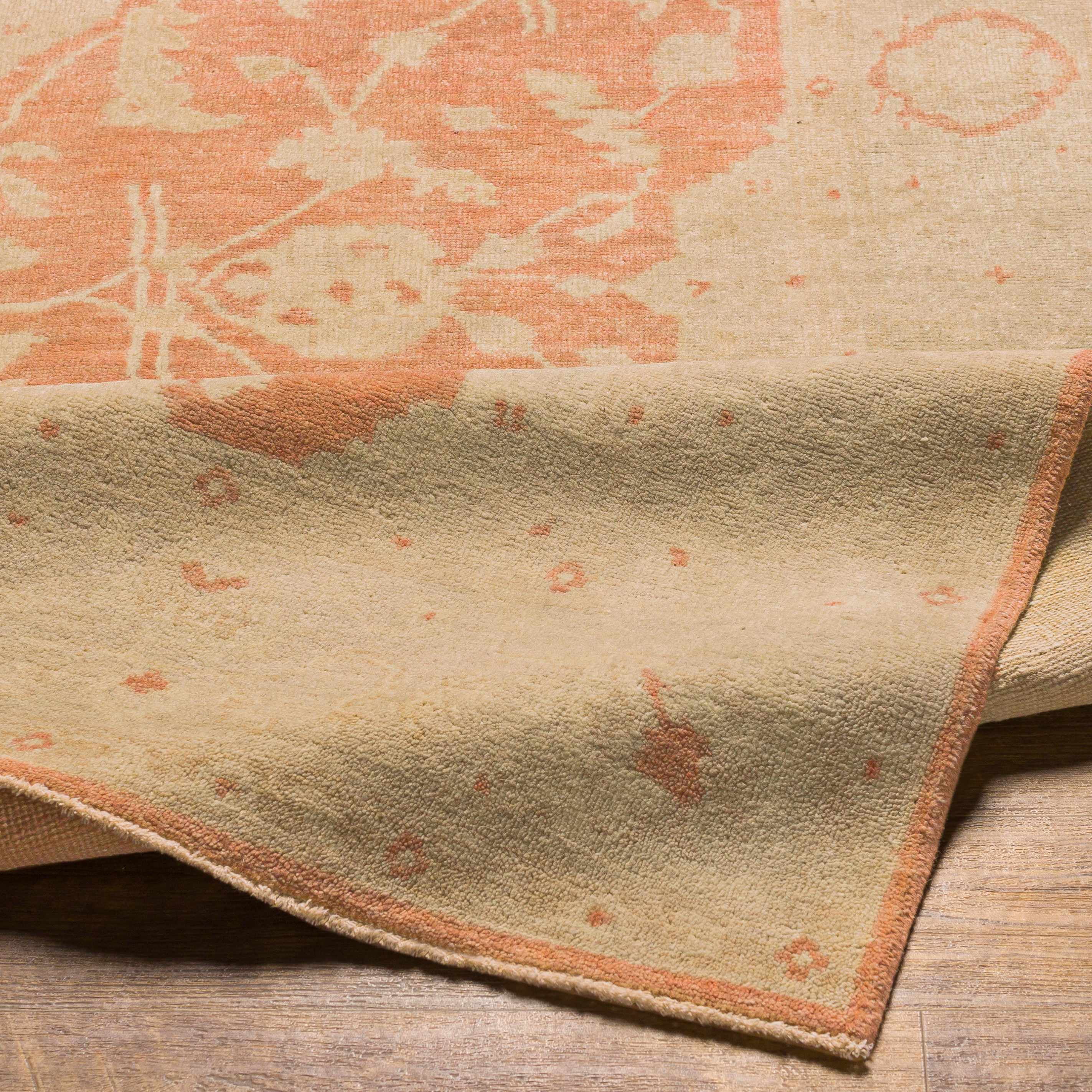Hauteloom Seney Wool Living Room, Bedroom Area Rug - Traditional - Beige, Dusty Pink, Light Gray - 10' x 14'