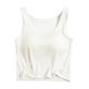 thumbnail image 2 of Camisola de manga corta para mujer con almohadilla para el pecho, sin aros de acero, ropa interior para yoga, pijamas deportivos, pijamas para mujer, 2 of 3